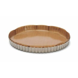 Moule à tarte inox perforé et feuille cuisson 28 cm