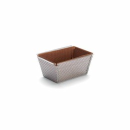 Moule à cake inox perforé  fond amovible 15 x 10,3 cm