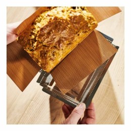 Moule à cake inox perforé  fond amovible 15 x 10,3 cm