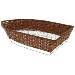 Corbeille de présentation en forme bateau chocolat avec support 58,5 x 40 x 13 cm