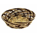 Corbeille ronde osier ø 25 x 7,5 cm - par 30