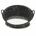 Corbeille van noire avec fond grille inox ø 46 x 26 cm