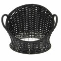 Corbeille van noire avec fond grille inox ø 28 x 24 cm