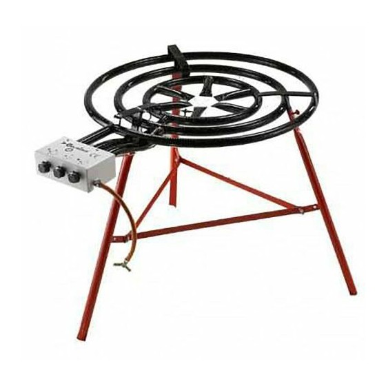 Réchaud à paella ø 80 cm avec thermocouple et piètement Garcima