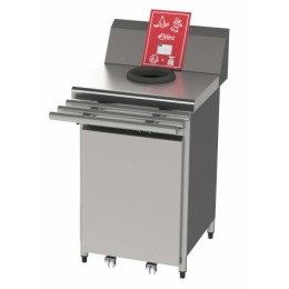 Meuble de pré-tri vide-déchet 1 trou avec pesée