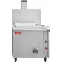 Cuiseur gaz cuve carrée 250 L inox avec arrivée eau chaude et froide