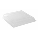 Couvercle PET pour assiette carrée réutilisable 24 cm - par 48