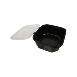 Boite à couvercle charnière pp noir 75 cl - par 288