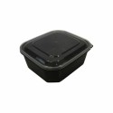 Boite à couvercle charnière pp noir 100 cl - par 300