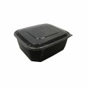 Boite à couvercle charnière pp noir 150 cl - par 192