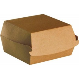 Boîte burger kraft brun 120 x 116 x 70 mm - par 100