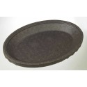 Plateau fruits de mer ovale noir 49 x 35 cm - par 30