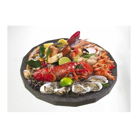 Plateau fruits de mer rond noir ø 50 cm - par 20 Plateau fruits de mer rond noir ø 50 cm - par 20