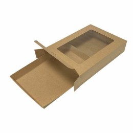 Boîte carton à fenêtre pour plateau grand - par 50