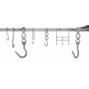 Barre à dents de loup inox 8 crochets
