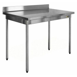 Table inox démontable à dosseret 100 x 70 x 90 cm