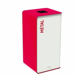 Borne de tri métal cubatri blanc / rouge 75 L