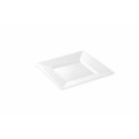 Assiette carrée réutilisable PS blanc 165 mm - par 12