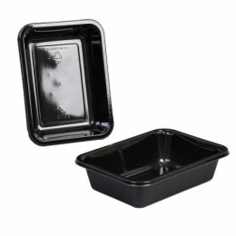 Barquette scellable CPET noir 66 cl 187 x 137 x 40 mm - carton de 500