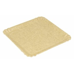 Assiette carton ingraissable kraft brun 250 x 250 mm - par 50