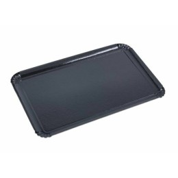 Plateau traiteur simple face noir en carton 28 x 42 cm - par 25
