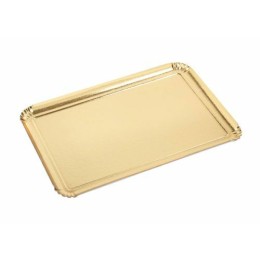 Plateau traiteur carton simple face or 28 x 42 cm - par 25