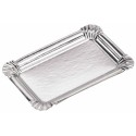 Plateau traiteur carton simple face argent 19 x 28 cm - par 25