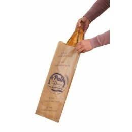 Sac à pain kraft Bleu 490 x 170 + 35 mm - par 250