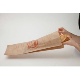 Sac à pain kraft rouge 61 x 19 + 5,5 cm - par 250