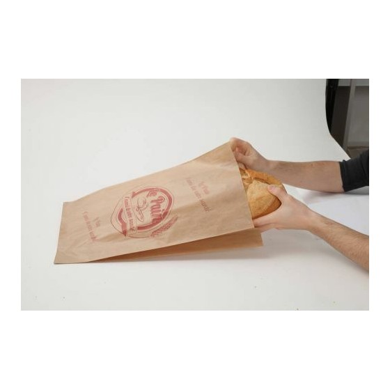 Sac à pain kraft Violet 490 x 250 + 50 mm par 250