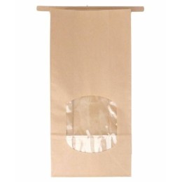 Sac SOS fermeture avec fenêtre 246 x 120 + 65 mm - paquet de 50