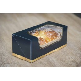 Boite carton à fenêtre noire 250 x 110 x 100 mm - carton de 25