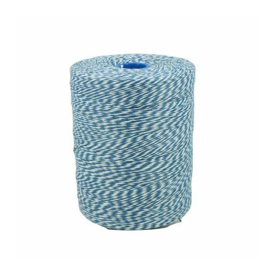 Ficelle polyester blanche et bleue 2,5/1 - par 1 kg Ficelle polyester blanche et bleue 2,5/1 - par 1 kg