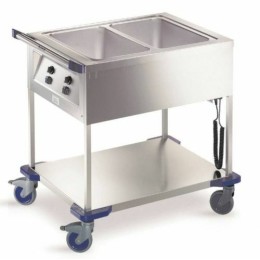 Chariot bain-marie 2 cuves GN 1/1