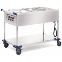 Chariot bain-marie 3 cuves GN 1/1