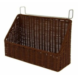 Panière présentation PP chocolat à suspendre 40 x 14 x 10 + 30 cm