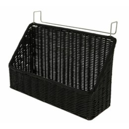 Panière présentation PP noire à suspendre 40 x 14 x 10 + 30 cm