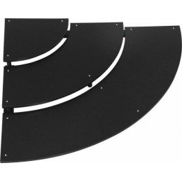 Escalier présentation PE noir 80 x 80 x 6,5 cm