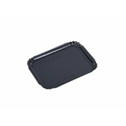 Plateau traiteur simple face noir en carton 19 x 28 cm - par 25