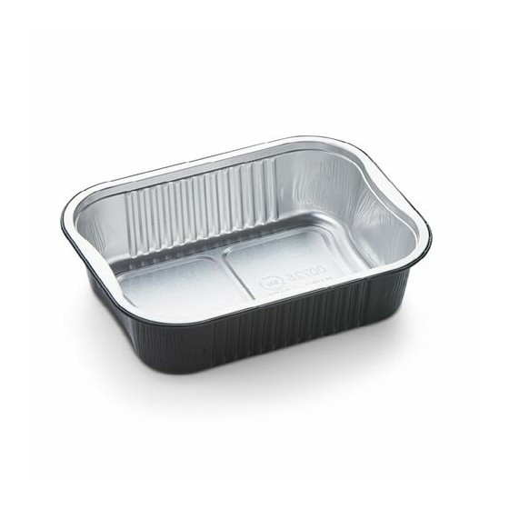 Barquette aluminium noir lisse Ready2Cook 725 ml - par 110