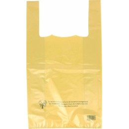 Sac bretelles or PEBD 50 µ  45 x 26 + 6 cm - par 500