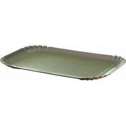 Plateau traiteur en carton double face argent / or  19 x 28 cm - par 25