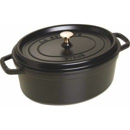 Cocotte fonte ovale noire Staub ø 31 cm