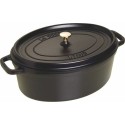 Cocotte fonte ovale noire Staub ø 37 cm