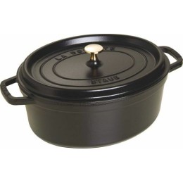 Cocotte fonte ovale noire Staub ø 33 cm