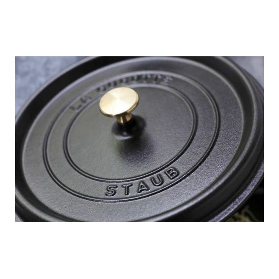 La Coquette STAUB Black Cast ron Casserole Dsh 12 Cm, Mn Staub Cast