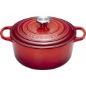 Cocotte fonte signature ronde cerise Le Creuset ø 28 cm