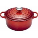 Cocotte fonte signature ronde cerise Le Creuset ø 20 cm