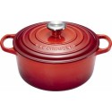 Cocotte fonte signature ronde cerise Le Creuset ø 24 cm