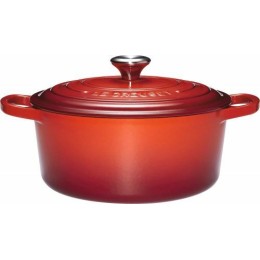 Cocotte fonte signature ovale cerise Le Creuset ø 35 cm